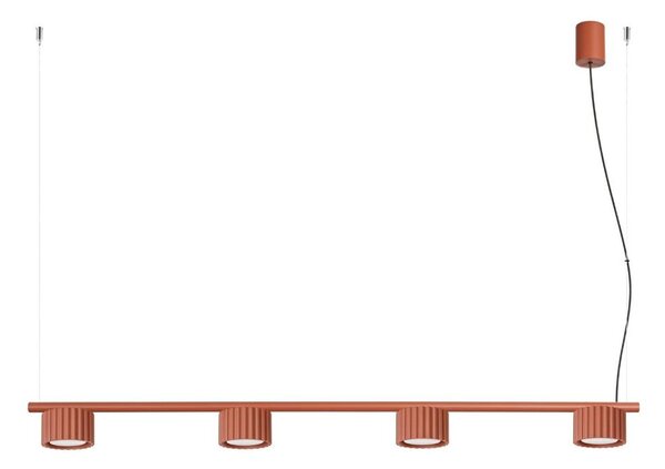 Sollux SL.2699 - Lampada a sospensione con cavo AURA 4xGX53/10W/230V rosso