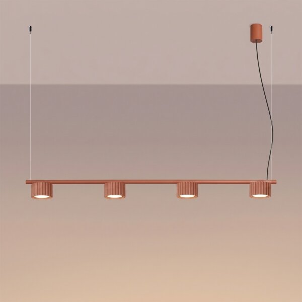 Sollux SL.2699 - Lampada a sospensione con cavo AURA 4xGX53/10W/230V rosso