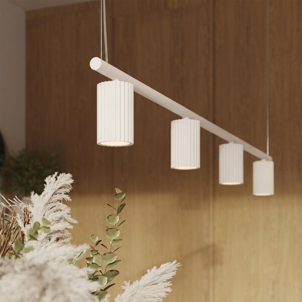Sollux SL.2711 - Lampadario a sospensione con cavo KARBON 4xGU10/10W/230V bianco