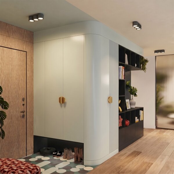 Sollux SL.2629 - Faretto AURA 3xGX53/10W/230V nero