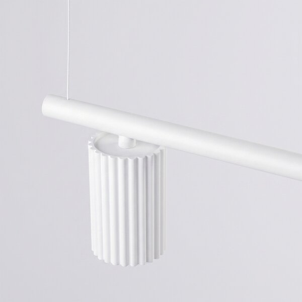 Sollux SL.2711 - Lampadario a sospensione con cavo KARBON 4xGU10/10W/230V bianco