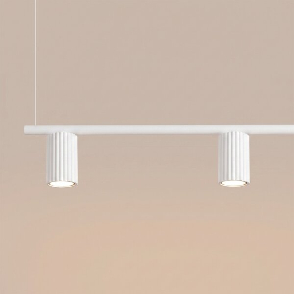 Sollux SL.2711 - Lampadario a sospensione con cavo KARBON 4xGU10/10W/230V bianco
