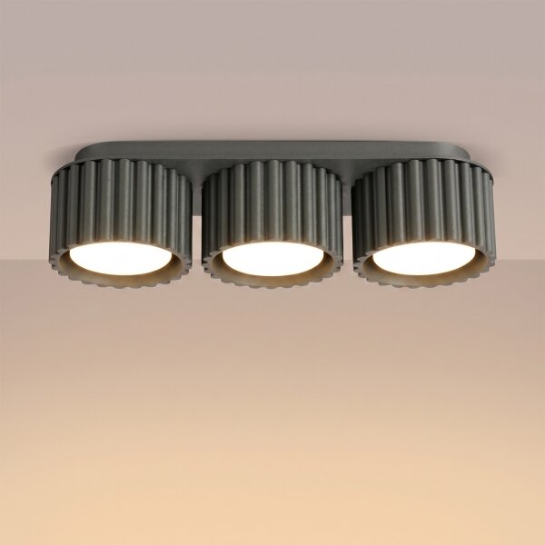 Sollux SL.2629 - Faretto AURA 3xGX53/10W/230V nero