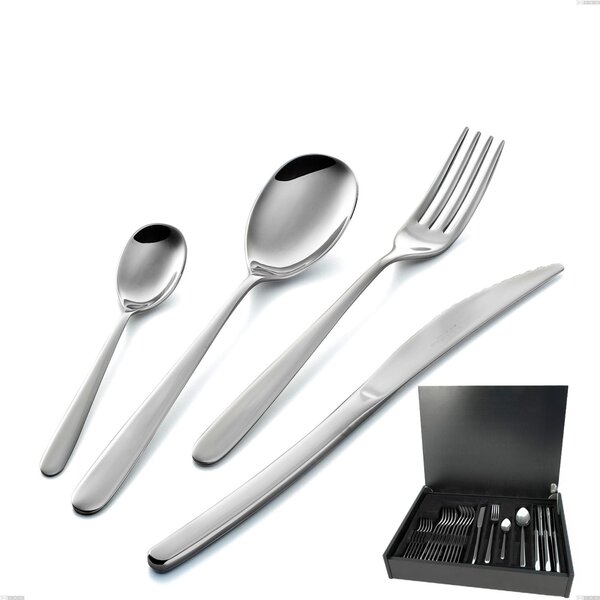 Servizio di posate 24 pezzi in astuccio di legno Griffe, Acciaio inox 18.10 (AISI304) , spessore 3.0 mm