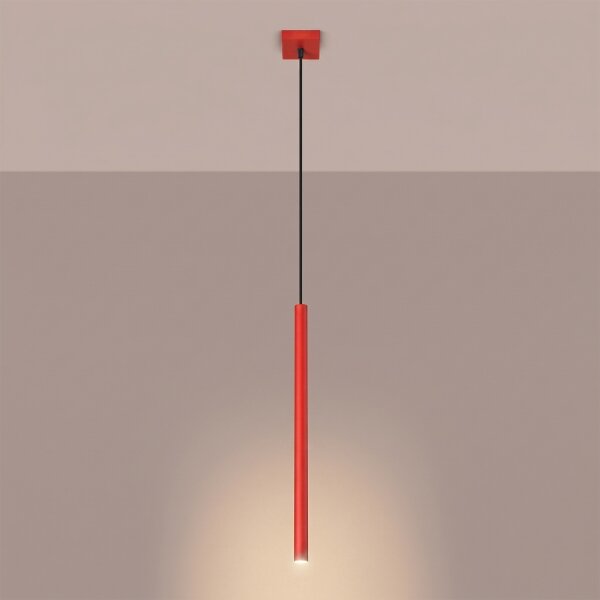 Sollux SL.2141 - Lampadario a sospensione PASTELO 1xG9/8W/230V rosso