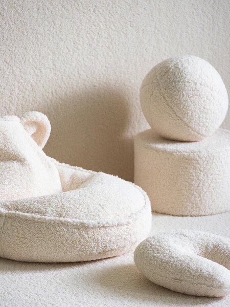 Pouf per bambini in teddy Sugar Ø 40 cm