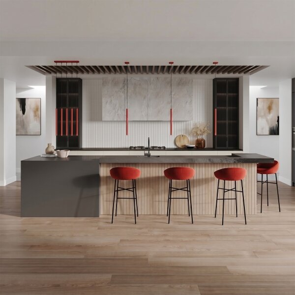 Sollux SL.2141 - Lampadario a sospensione PASTELO 1xG9/8W/230V rosso
