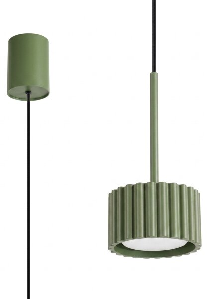 Sollux SL.2679 - Lampadario a sospensione AURA su cavo 1xGX53/10W/230V verde