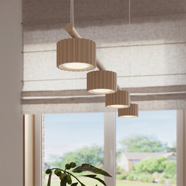 Sollux SL.2697 - Lampadario a sospensione AURA su cavo 4xGX53/10W/230V color crema