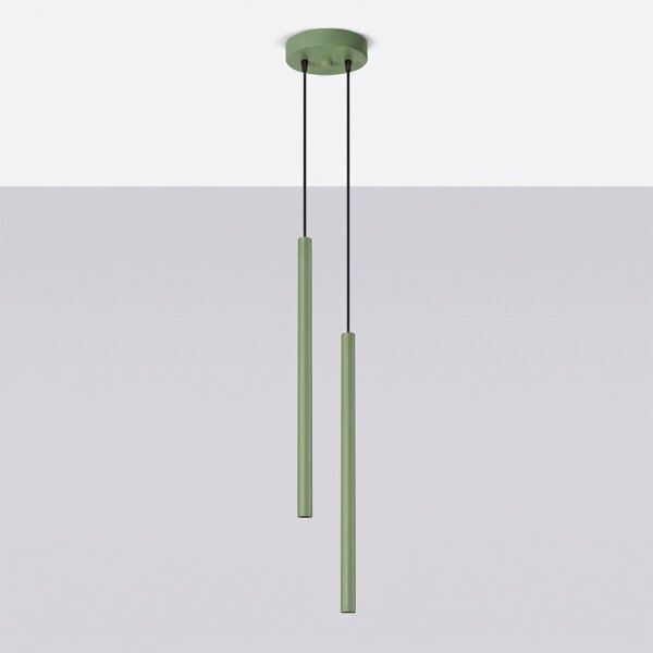 Sollux SL.2134 - Sospensione su cavo PASTELO 2xG9/8W/230V verde