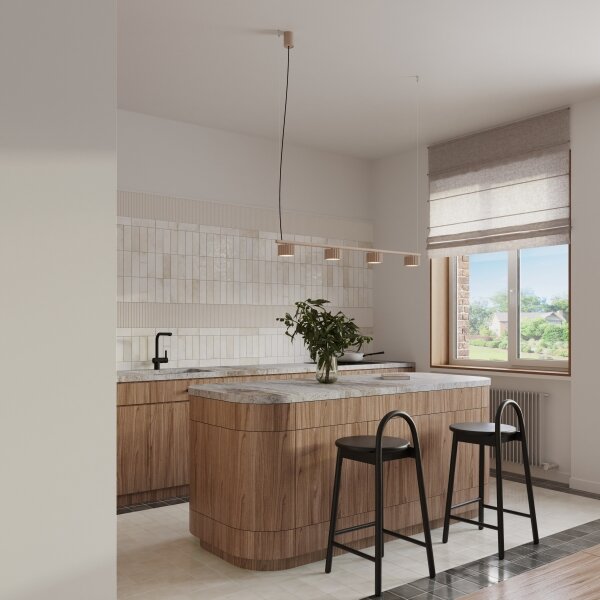 Sollux SL.2702 - Lampadario su cavo AURA 4xGX53/10W/230V tortora