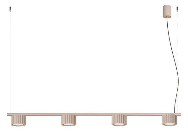 Sollux SL.2702 - Lampadario su cavo AURA 4xGX53/10W/230V tortora