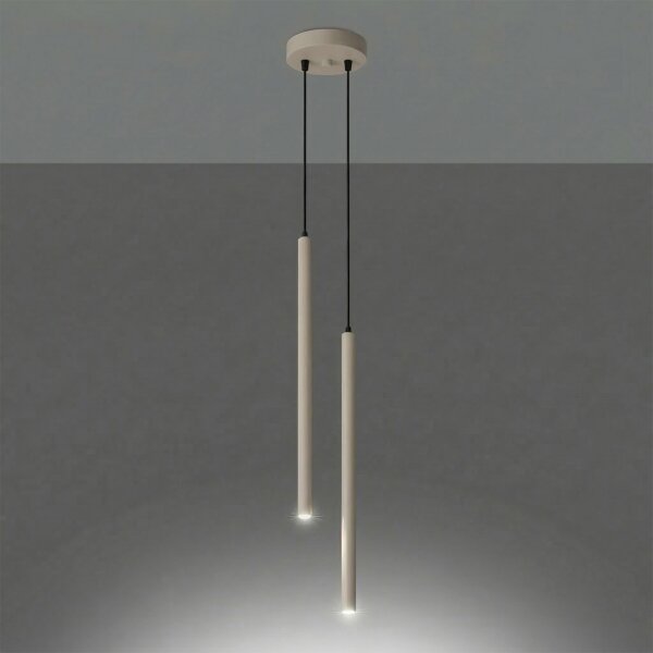 Sollux SL.2118 - Lampada a sospensione su cavo PASTELO 2xG9/8W/230V taupe