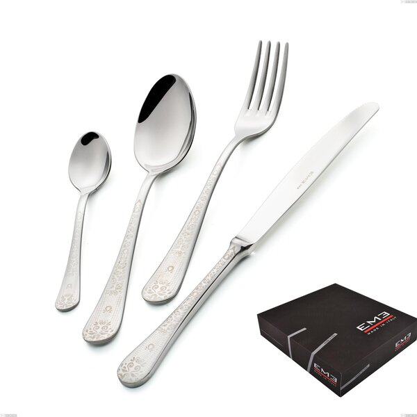 Set Posate HERMITAGE 49 pezzi in acciaio 18/10 lucidate a specchio spessore 2,5 mm in Astuccio Regalo