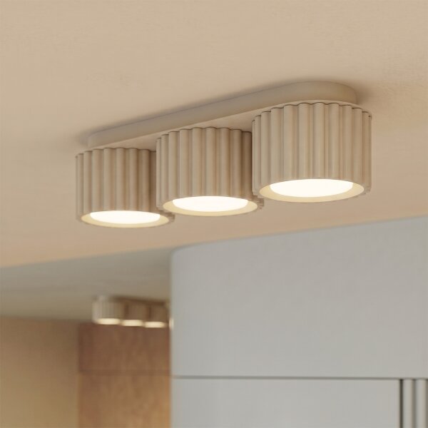Sollux SL.2630 - Faretto AURA 3xGX53/10W/230V colore crema