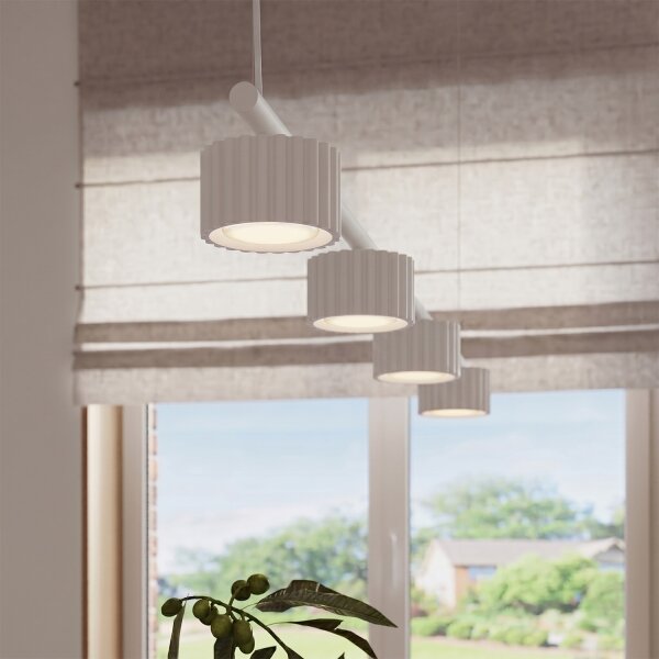 Sollux SL.2695 - Lampadario a sospensione su cavo AURA 4xGX53/10W/230V bianco