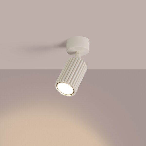 Sollux SL.1914 - Faretto KARBON 1xGU10/10W/230V crema