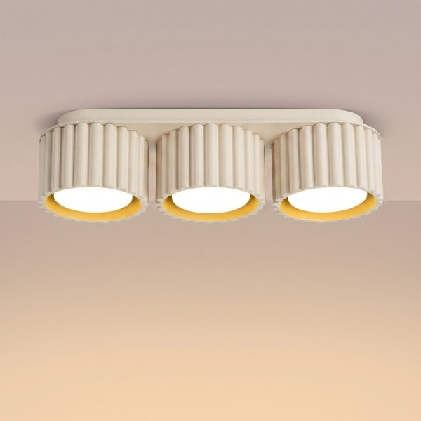 Sollux SL.2630 - Faretto AURA 3xGX53/10W/230V colore crema
