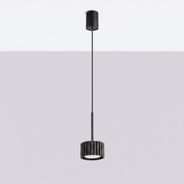 Sollux SL.2677 - Sospensione a cavo AURA 1xGX53/10W/230V nera