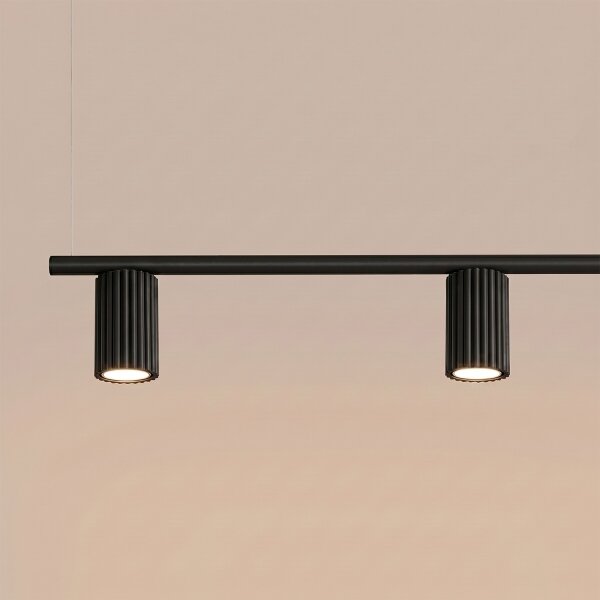 Sollux SL.2712 - Lampadario a cavo KARBON 4xGU10/10W/230V nero