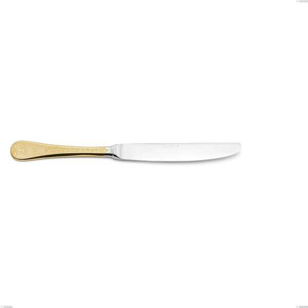 Coltello frutta Hermitage oro, acciaio 18-10, oro 24 carati lucido, spessore 2.5 mm, lunghezza 217 mm