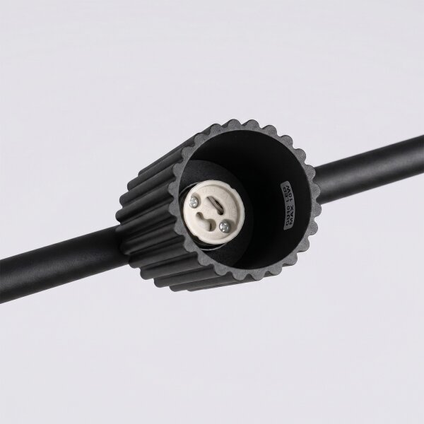 Sollux SL.2712 - Lampadario a cavo KARBON 4xGU10/10W/230V nero