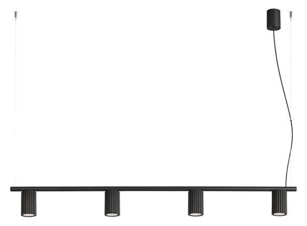 Sollux SL.2712 - Lampadario a cavo KARBON 4xGU10/10W/230V nero