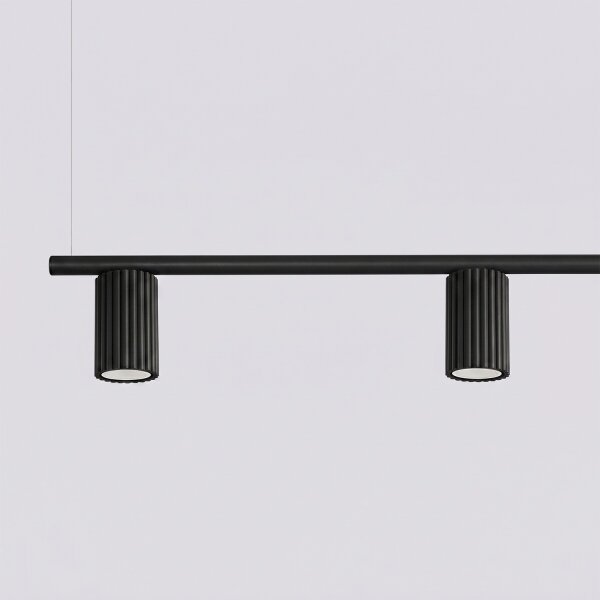 Sollux SL.2712 - Lampadario a cavo KARBON 4xGU10/10W/230V nero