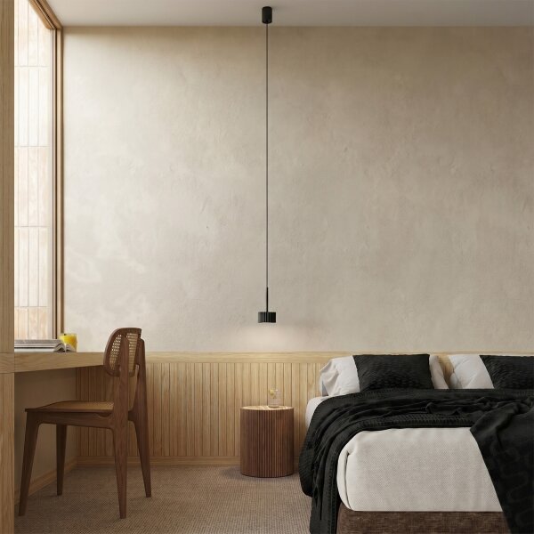 Sollux SL.2677 - Sospensione a cavo AURA 1xGX53/10W/230V nera