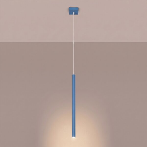 Sollux SL.2149 - Lampadario su cavo PASTELO 1xG9/8W/230V blu