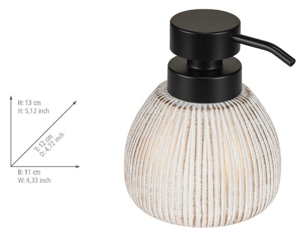 Dispenser per sapone bianco opaco in ceramica 500 ml Pascoli – Wenko