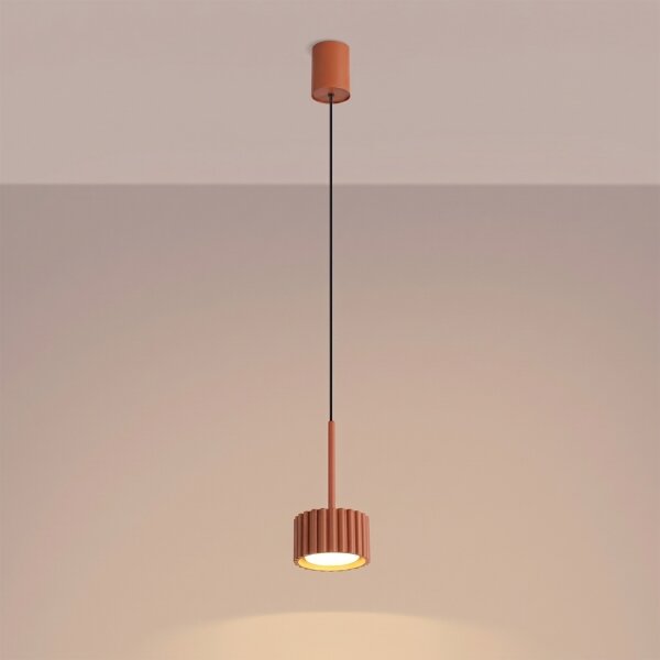 Sollux SL.2680 - Lampada a sospensione AURA su cavo 1xGX53/10W/230V, rossa
