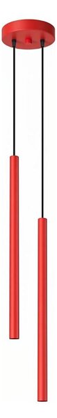 Sollux SL.2142 - Lampadario a sospensione con cavo PASTELO 2xG9/8W/230V rosso