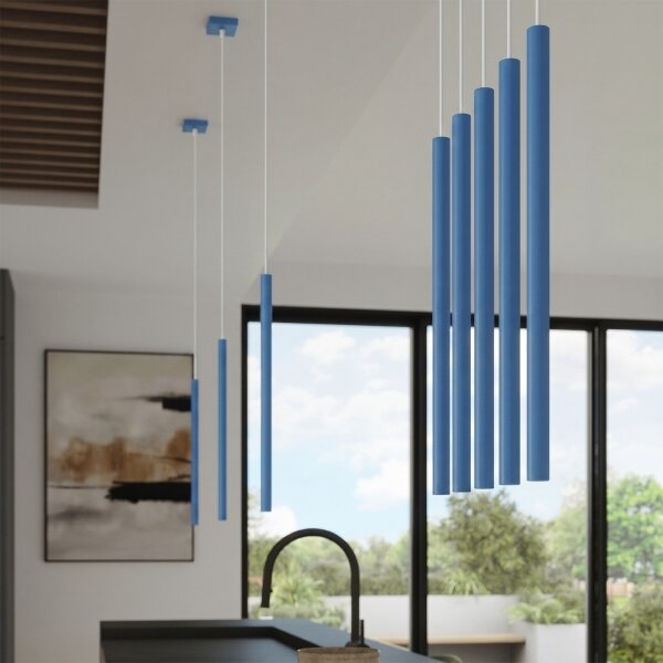 Sollux SL.2149 - Lampadario su cavo PASTELO 1xG9/8W/230V blu