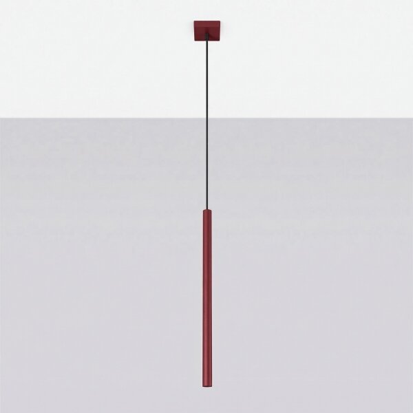 Sollux SL.2121 - Lampadario sospeso PASTELO su cavo 1xG9/8W/230V rosso