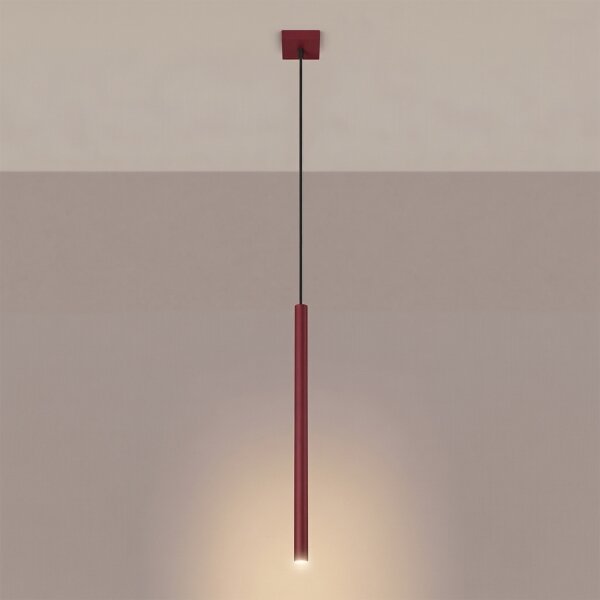 Sollux SL.2121 - Lampadario sospeso PASTELO su cavo 1xG9/8W/230V rosso