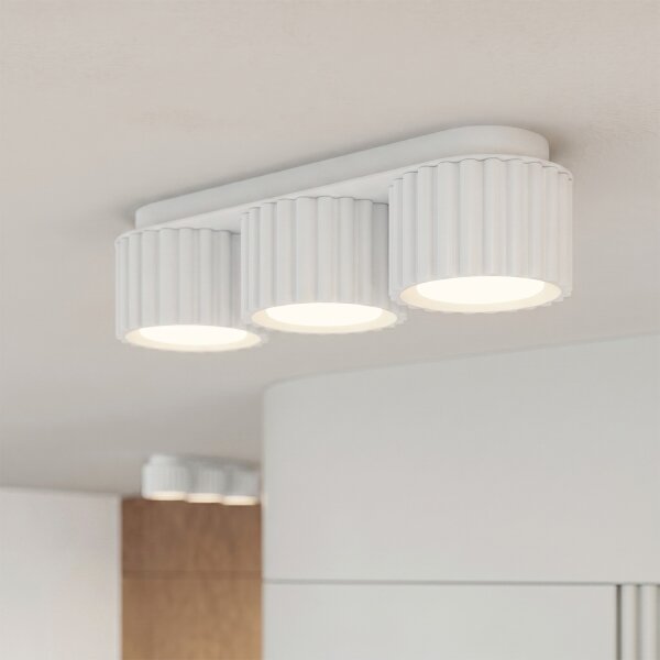 Sollux SL.2628 - Faretto AURA 3xGX53/10W/230V bianco