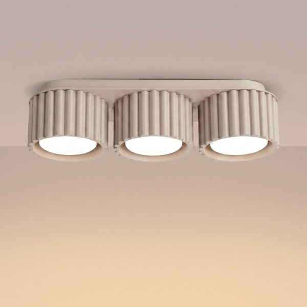Sollux SL.2635 - Faretto AURA 3xGX53/10W/230V taupe