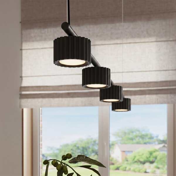 Sollux SL.2696 - Lampada a sospensione con cavo AURA 4xGX53/10W/230V nera