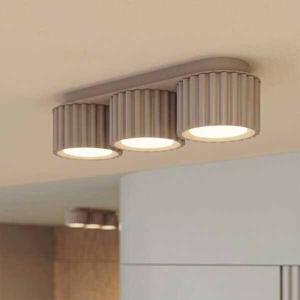 Sollux SL.2635 - Faretto AURA 3xGX53/10W/230V taupe