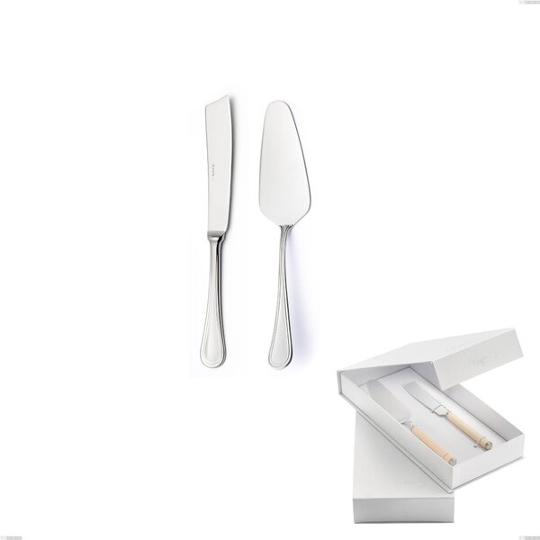 Confezione a libro 2 pezzi,paletta pi� coltello dolce da servizio Impero, ACCIAIO INOX 18.10(AISI304), spessore 2.5 MM