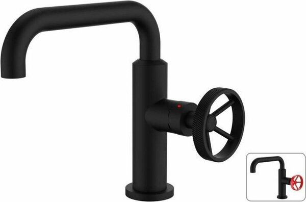 ROUSSEAU industrial sink mixer - Swivel spout - Black