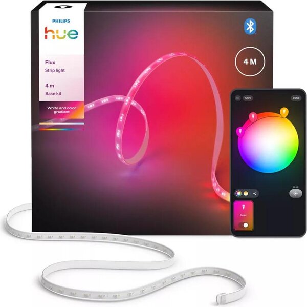 Philips Hue Flux LED Strip - 4m - Chromasync - Intense colored and natural white lighting - 1200 lumens