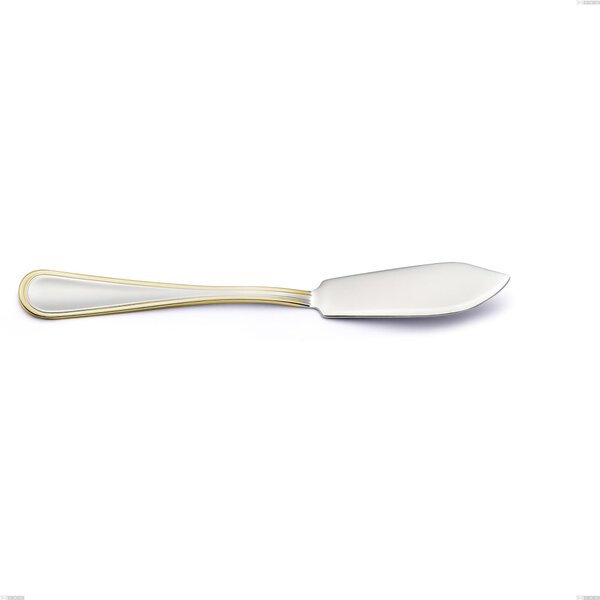 Coltello pesce Impero oro, acciaio 18-10, oro 24 carati lucido, spessore 2.5 mm, lunghezza 192 mm