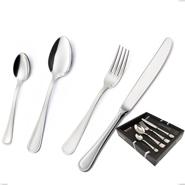 Confezione vetrina 24 pezzi Impero Argento 8 micron, Acciaio inox Aisi 304 Finitura Argentata, spessore argento 8 micron, spessore posata 3 mm