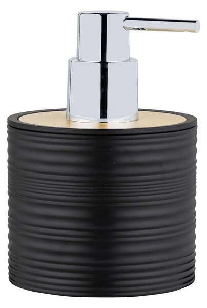 Dispenser per sapone nero opaco in plastica 350 ml Lyon – Allstar