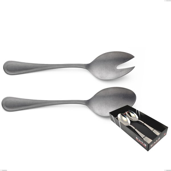 Confezione vetrina 2 pezzi insalata Impero Retro, Acciaio inox (Aisi 304) vintage