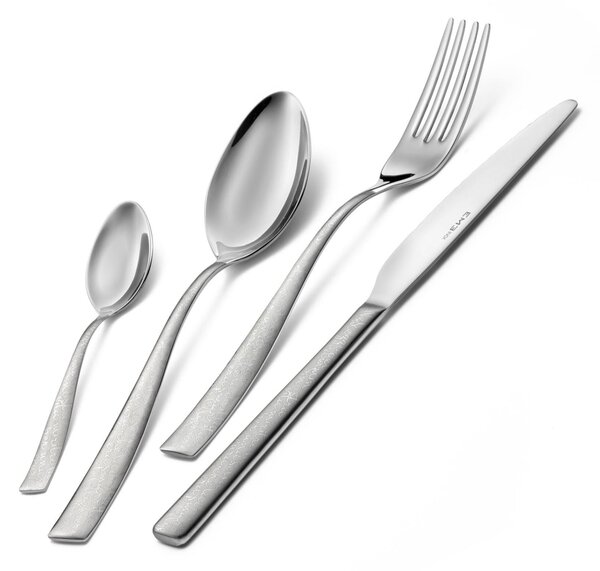 Confezione vetrina 6 pezzi caff� Infinity la Divina, Acciaio 18/10 Inox Lucido con incisione al laser, spessore 2,5 mm mm