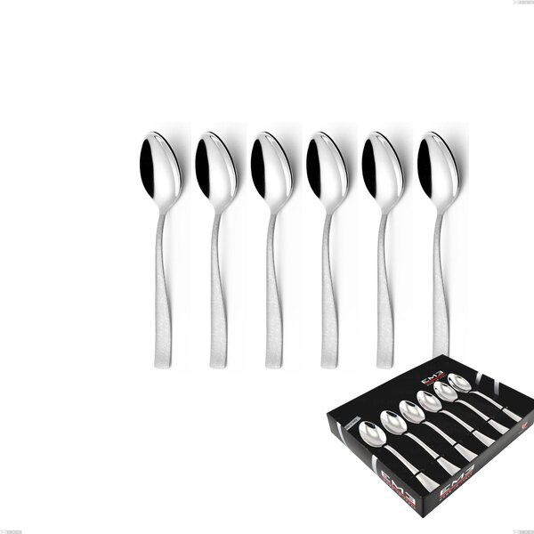 Confezione vetrina 6 pezzi caff� Infinity la Divina, Acciaio 18/10 Inox Lucido con incisione al laser, spessore 2,5 mm mm