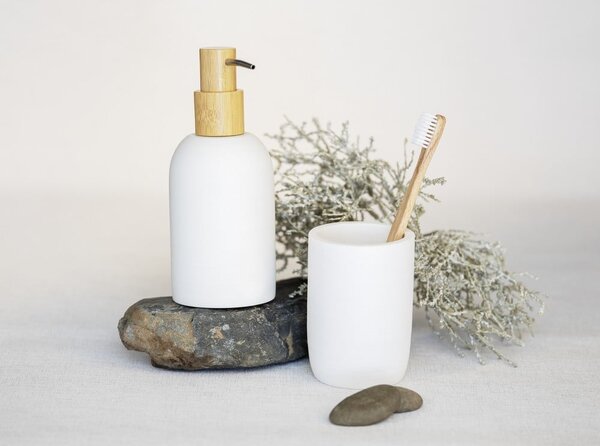 Dispenser per sapone bianco opaco in poliresina 250 ml Altavalle – Wenko